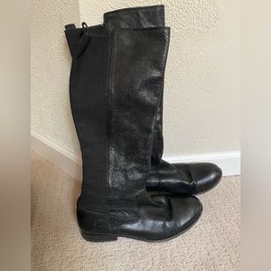 Frye black leather boot